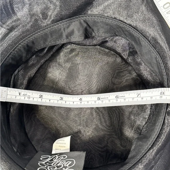 Elegant Black Mesh Wide Brim Fascinator Hat with Bow – Derby, Wedding, Tea Party - Picture 8 of 8